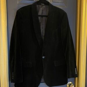 JF J.Ferrar Classic Black Velvet Men's Blazer
